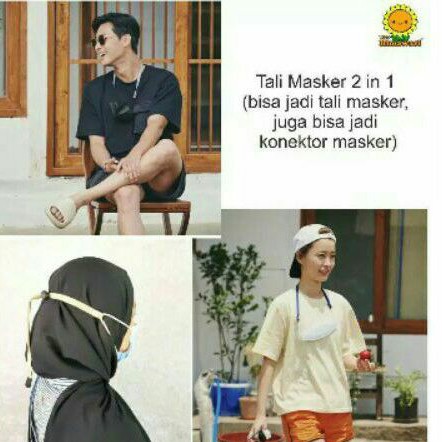 STRAP MASKER / TALI MASKER KOREA / KALUNG MASKER / KALUNG KONEKTOR MASKER / KONEKTOR MASKER TALI/STRAP KONEKTOR KEWKEW