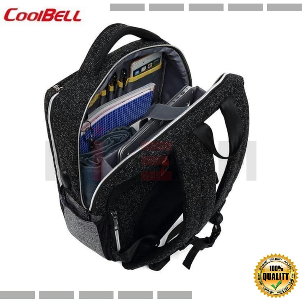 Tas Ransel Backpack Pria Laptop Original COOLBELL CB-7008 USB PORT