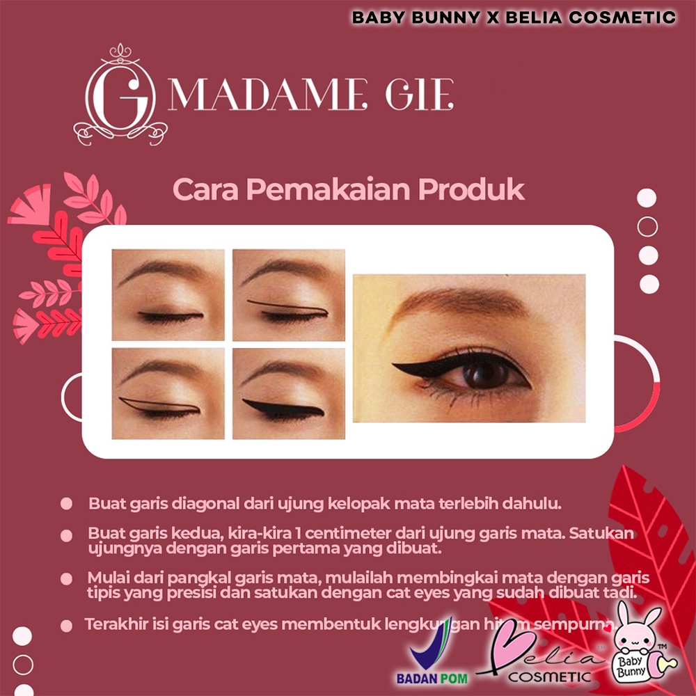 ❤ BELIA ❤ MADAME GIE Eyeready Liner &amp; Eye Wing It Lady Liner 1g | eyeliner waterproof spidol Madamegie