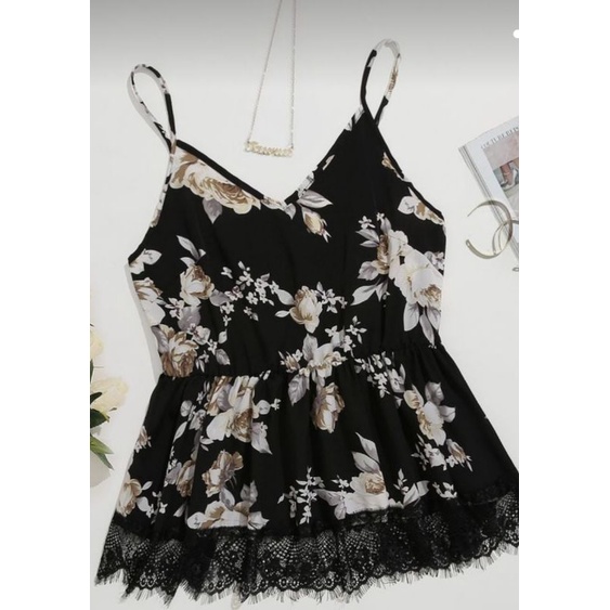 tantop bunga jumbo bigsize outer korea