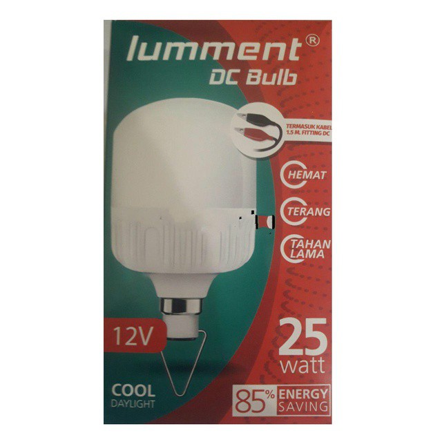 LAMPU 12V AKI 25W LUMMENT 25 WATT LAMPU DC LED BULB ACCU 12VOLT 12 V 12 VOLT