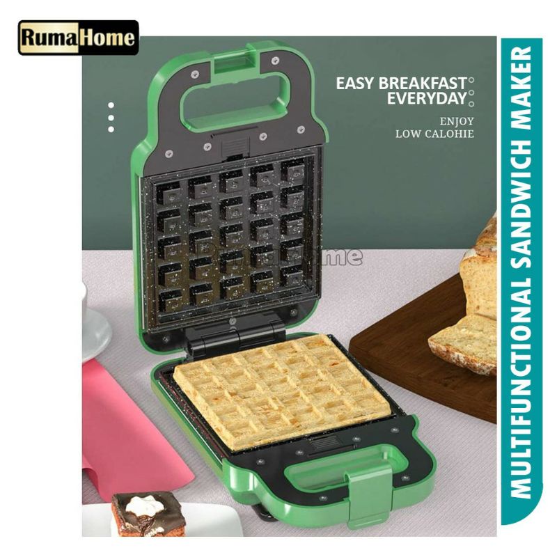 WAFFLE SANDWICH MAKER GRILL TOAST ALAT PEMBUAT CETAKAN ROTI KUE PANGGANG GRILL MURAH ANTI LENGKET