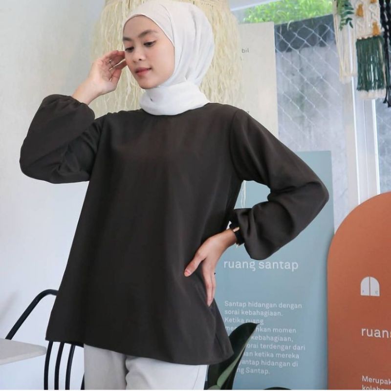 BASIC BLOUSE ATASAN POLOS AJMALA