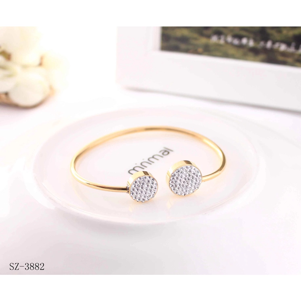 Gelang Titanium Permata Full Perhiasan Fashion 3882