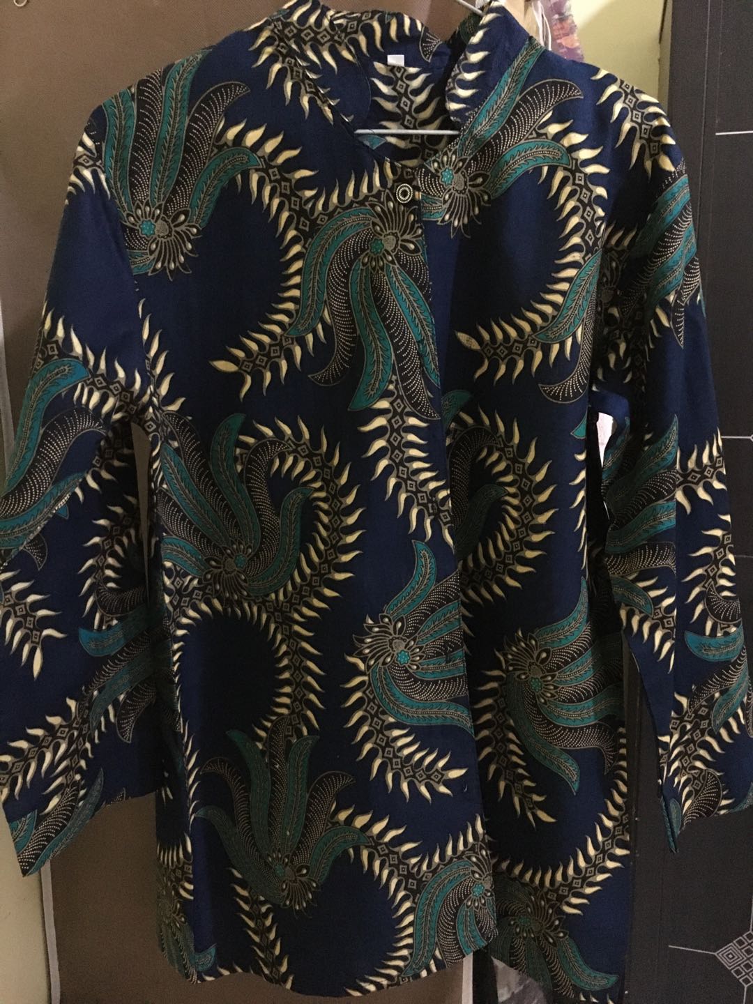 Tey-17 Batik Wanita Asj Sa Hrb026 Kenongo Kemeja Tosca Pendek