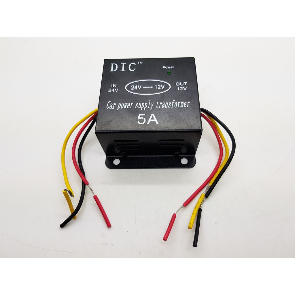 DIC 1205 DC 24V to 12V 5A Car Power Supply Converter Penurun tegangan