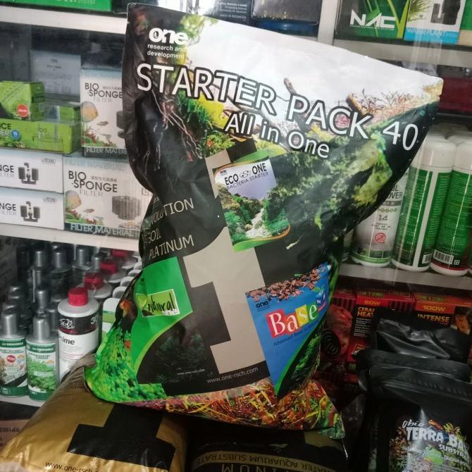 STARTER PACK TANK 40CM ONE RISET AQUASCAPE SOIL DLL