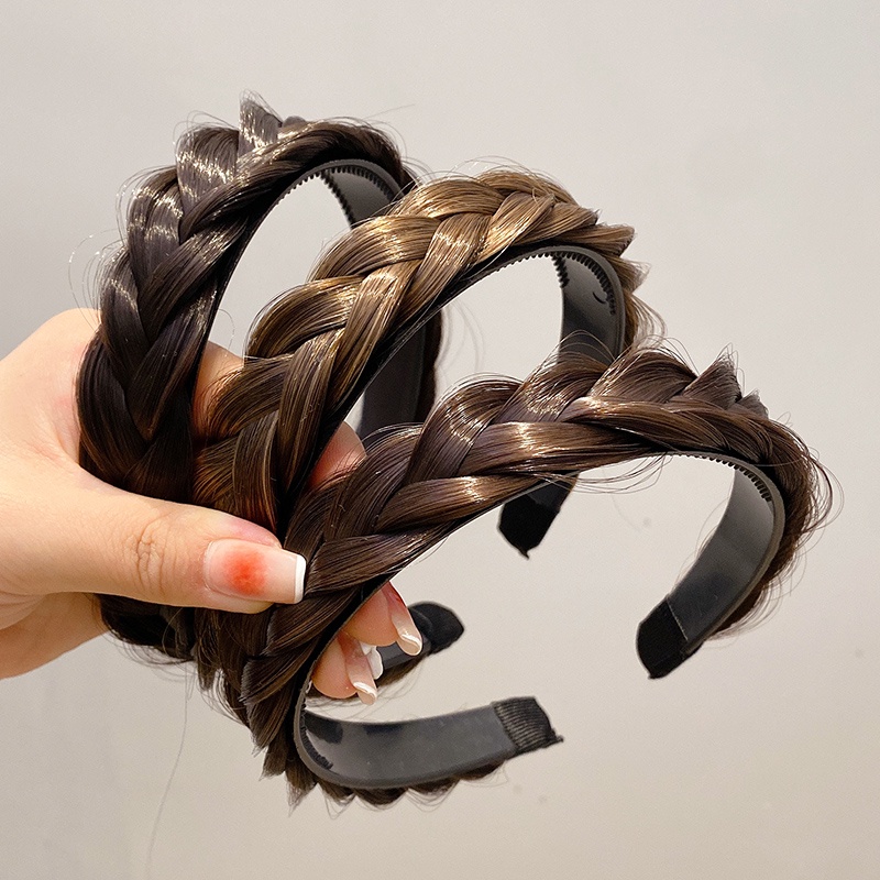 2022 Bando Rambut Wanita Desain Kepang + Gigi Gaya Korea Anti slip Untuk Hadiah