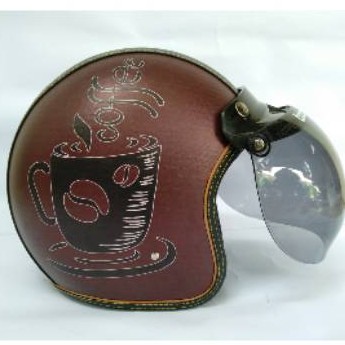Helm Bogo Dewasa Motif Kopi - Helm Bogo Coffe - Bogo Kopi Cangkir