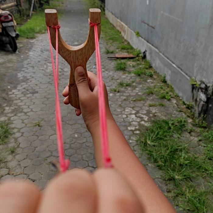 Ketapel Kayu/Ketapel/Slingshoot/Mainan Anak Kayu/Tembak Tembaka 066