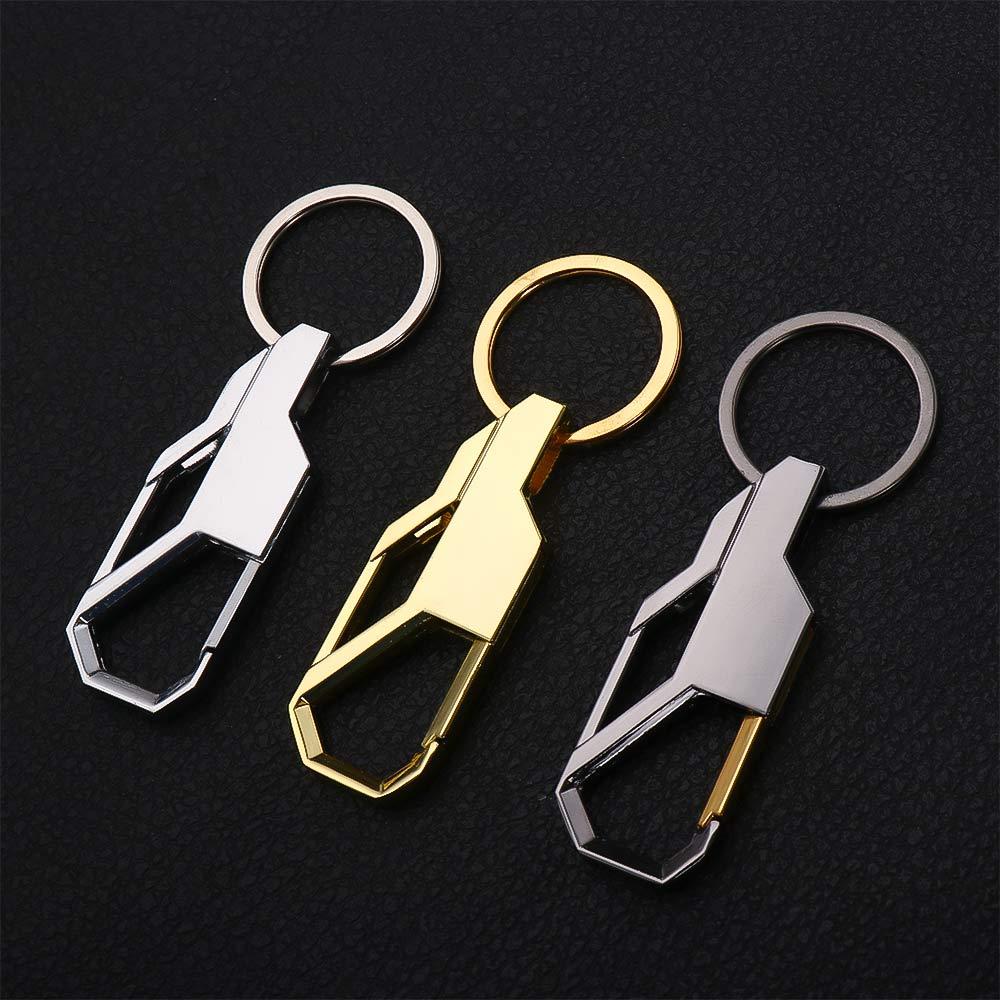 Lanfy Gantungan Kunci Aksesoris Stainless Steel Pribadi Aksesoris Mobil Gantungan Kunci Auto Interior Hadiah Yang Indah Gentleman Metal Keyring