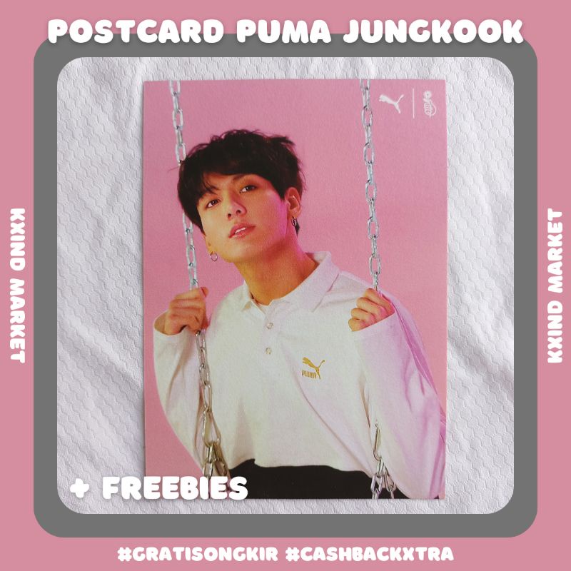 Postcard Puma BTS Jungkook / PC puma x BTS / PC JK Tae v Jimin / album BTS / sepatu puma BTS