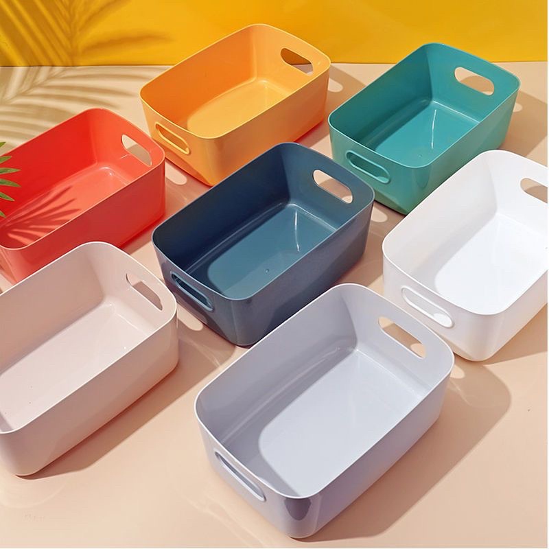 STORAGE BOX ORGANIZER / KOTAK PENYIMPANAN SERBAGUNA / KOTAK SKINCARE / KERANJANG MAKANAN OBAT-OBATAN / BIN ORGANIZER MULTIFUNGSI / WADAH PENYIMPANAN PLASTIK RAPI DENGAN GAGANG MUDAH DIBAWA / TEMPAT BOX STORAGE