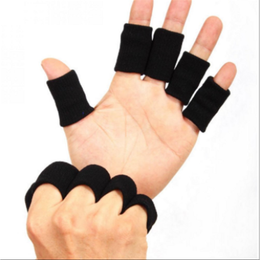 Fingersave / Finger Support Deker Pelindung Jari Kiper Futsal Hitam - Melindungi Jari Tangan Cidera