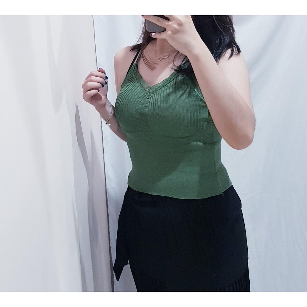 4018 sexy sling knit top