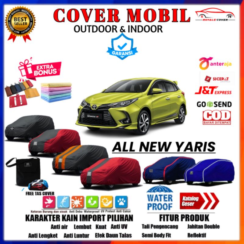 Body Cover Mobil Yaris Trd / Sarung Mobil Toyota Yaris All New Sportivo Tutup Penutup Selimut Mantel