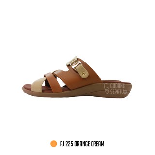  Sandal  Wedges Wanita Cewek Rindi  PJ 225 Biru Cream Orange 