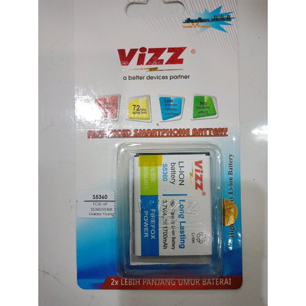 Vizz Batre Baterai Vizz Samsung Galaxy Young Y S5360 B5330 S5368 S5310 S5380 EB454357VU