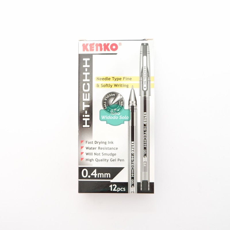 

Pulpen Kenko Hi-Tech-H 0.4 Hitam Black Hi Tech - 1 Pack Isi 12 Buah