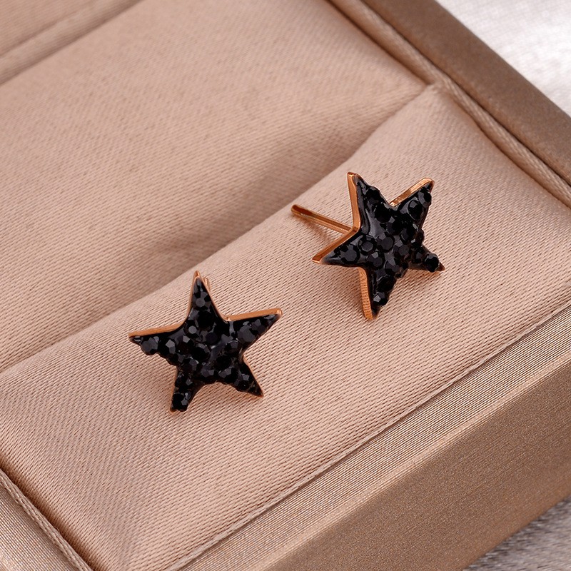 Anting stud bintang Titanium Korea Style Wanita Anti Karat