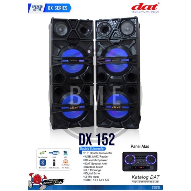 SPEAKER AKTIF PASIF DAT DX152 SPEAKER 15in DOUBLE SUBWOOFER DAT DX 152