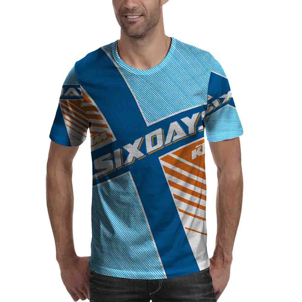 Fullprint Tshirt Six Days in Finland MX Racing Kaos Bahan Polyester Jersey