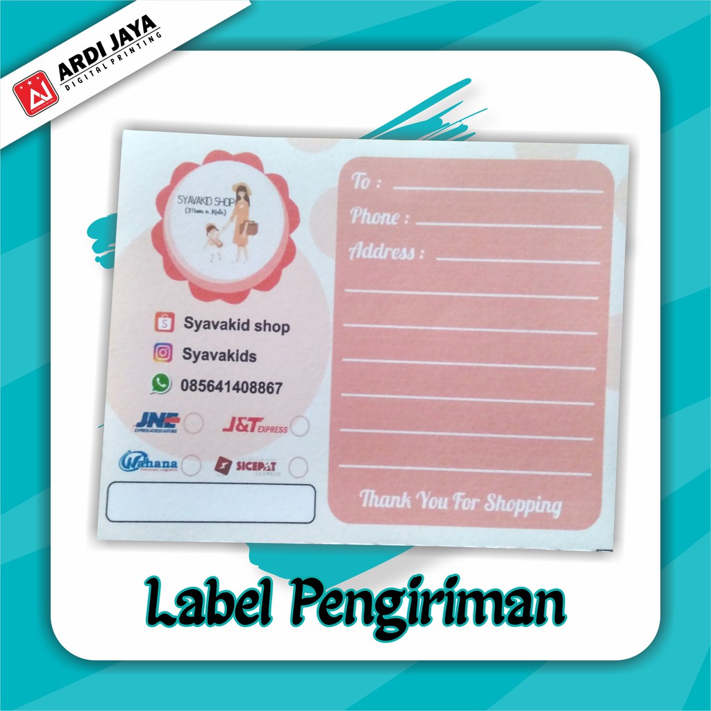 

STICKER PENGIRIMAN / LABEL PENGIRIMAN OLSHOP BONTAK