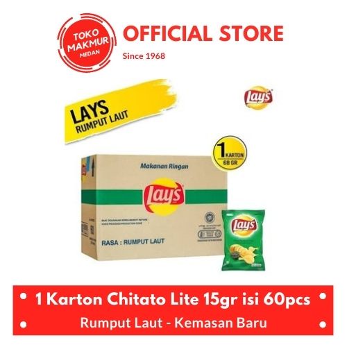 1 KARTON CHITATO LITE 18,5 GR ISI 60 PCS - RUMPUT LAUT