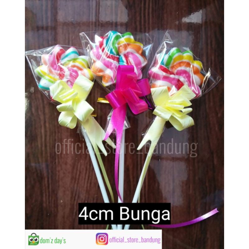 

20pcs permen lollipop lolipop pelangi souvenir gambar bunga
