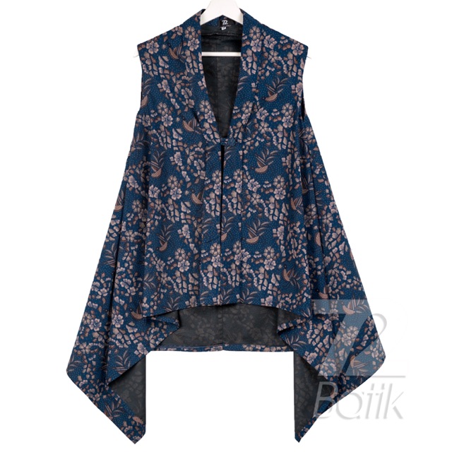  OUTER  BATIK  PREMIUM KATUN CARDIGAN WANITA WARNA BIRU  