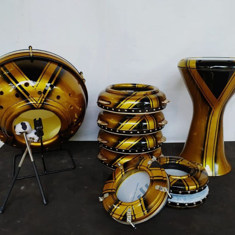 Terbang Hadroh Ginjring Rebana 1 Set Lengkap OA Percussion Jepara Banjari Kualitas Terbaik
