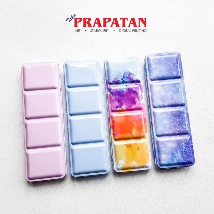 

Art Kreation Watercolor Empty Half Pan Tin Box 24c