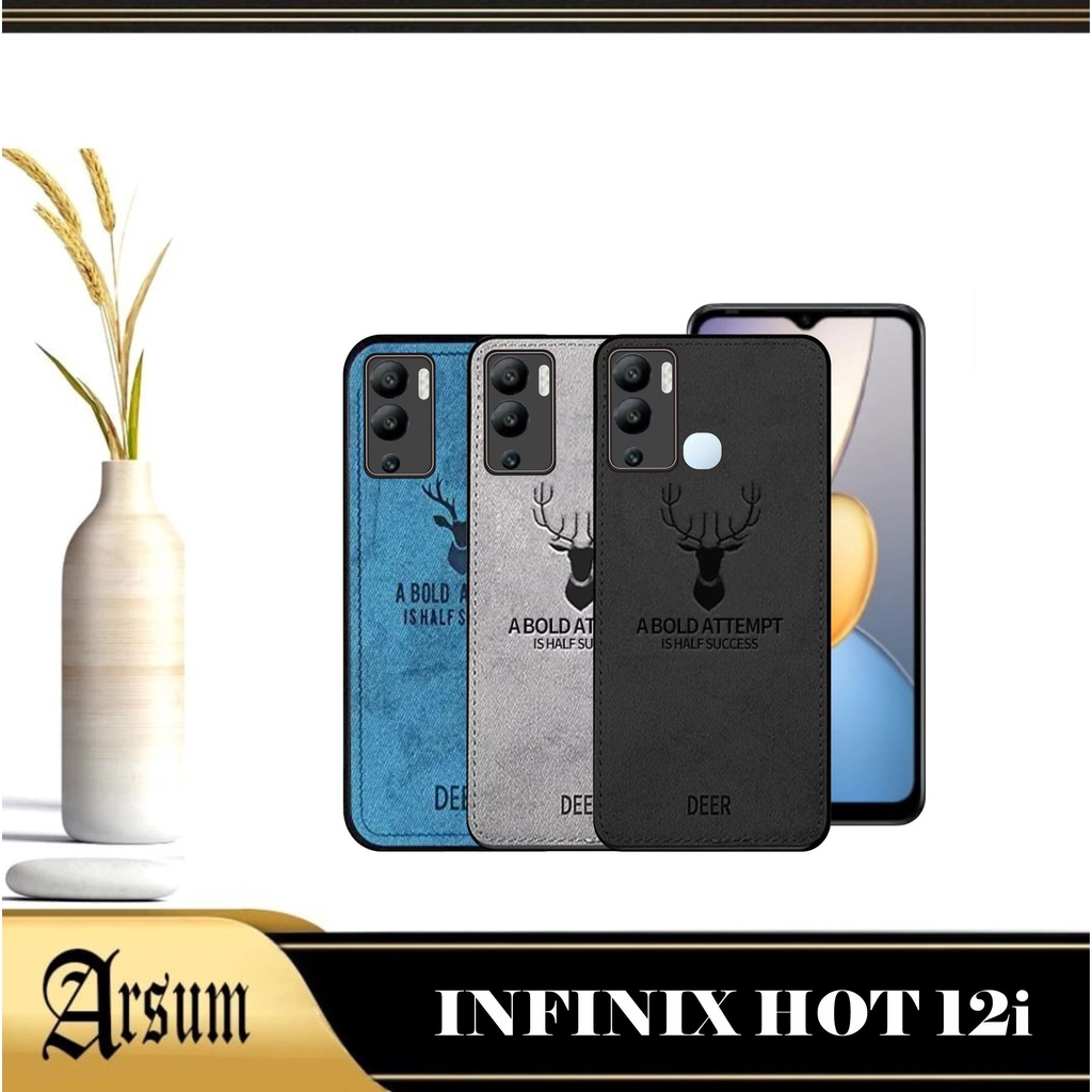 Promo Case DEER Infinix Hot 12i 2022 Softcase Motif Jeans Casing Handphone