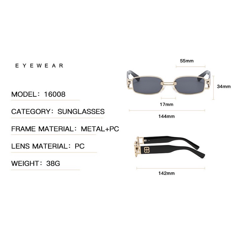 Kacamata【3】ins retro fashion men and women sunglasses