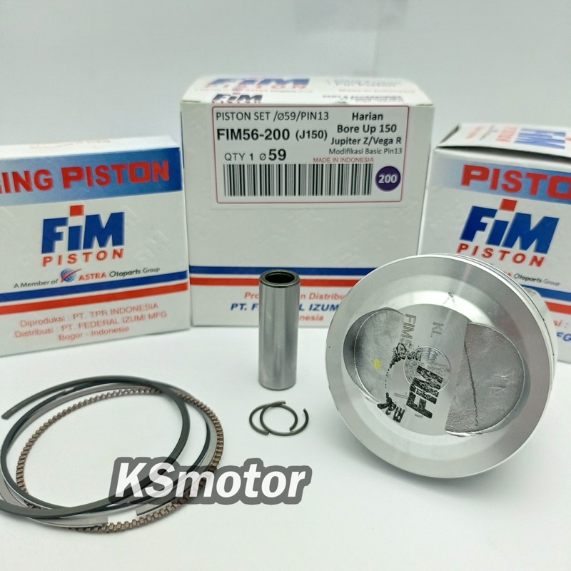 PISTON SEHER SET JUPITER Z XXB 57 57,5 58 58,5 59 PEN 13 FIM IZUMI