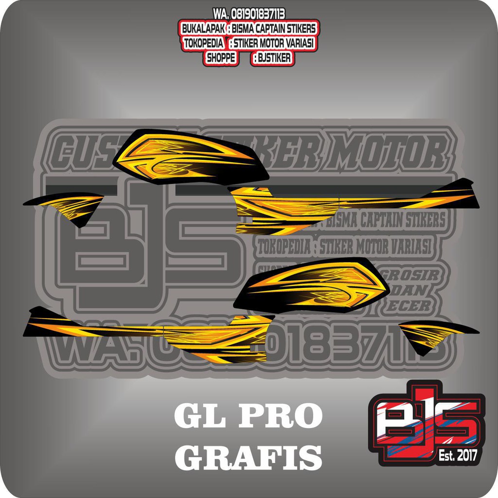 Stiker Striping List Motor Gl Pro Custom Shopee Indonesia