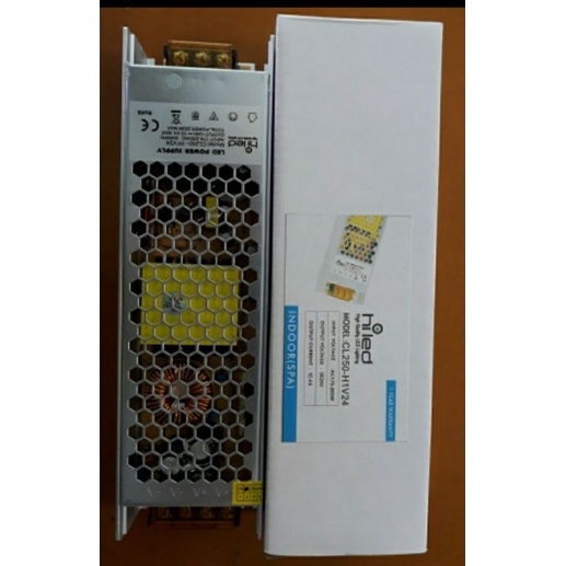 power supply dc 24v 10a merek Hiled input ac 175-265v adaptor dc