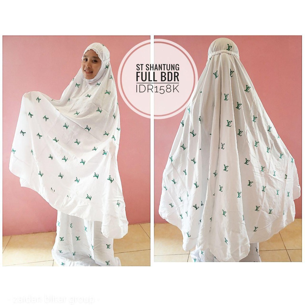 Mukena Setelan Dewasa Shantung Full Bordir - Rukuh Mahar Kado Hantaran Parcel Seserahan Zaidan Mall