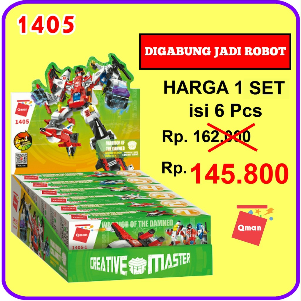 SET 1405 QMAN ROBOT WARRIOR OF THE DAMNED MAINAN ANAK BRICK LEGO BALOK SUSUN EDUKATIF