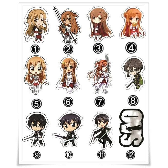 Unik gantungan kunci akrilik / gantungan anime SAO / sword art online Diskon