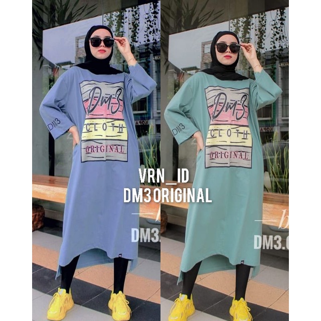 VRN ID/ORIGINAL DM3 100%/LONG TUNIK DM3/LONG TUNIK KAOS/LONG TUNIK PREMIUM/LONG TUNIK WANITA/TUNIK D