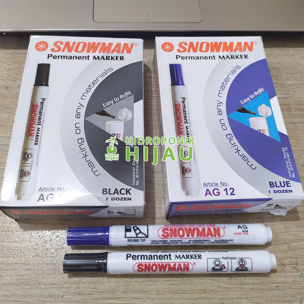 

1 Pcs Spidol Permanent Marker merk Snowman AG 12