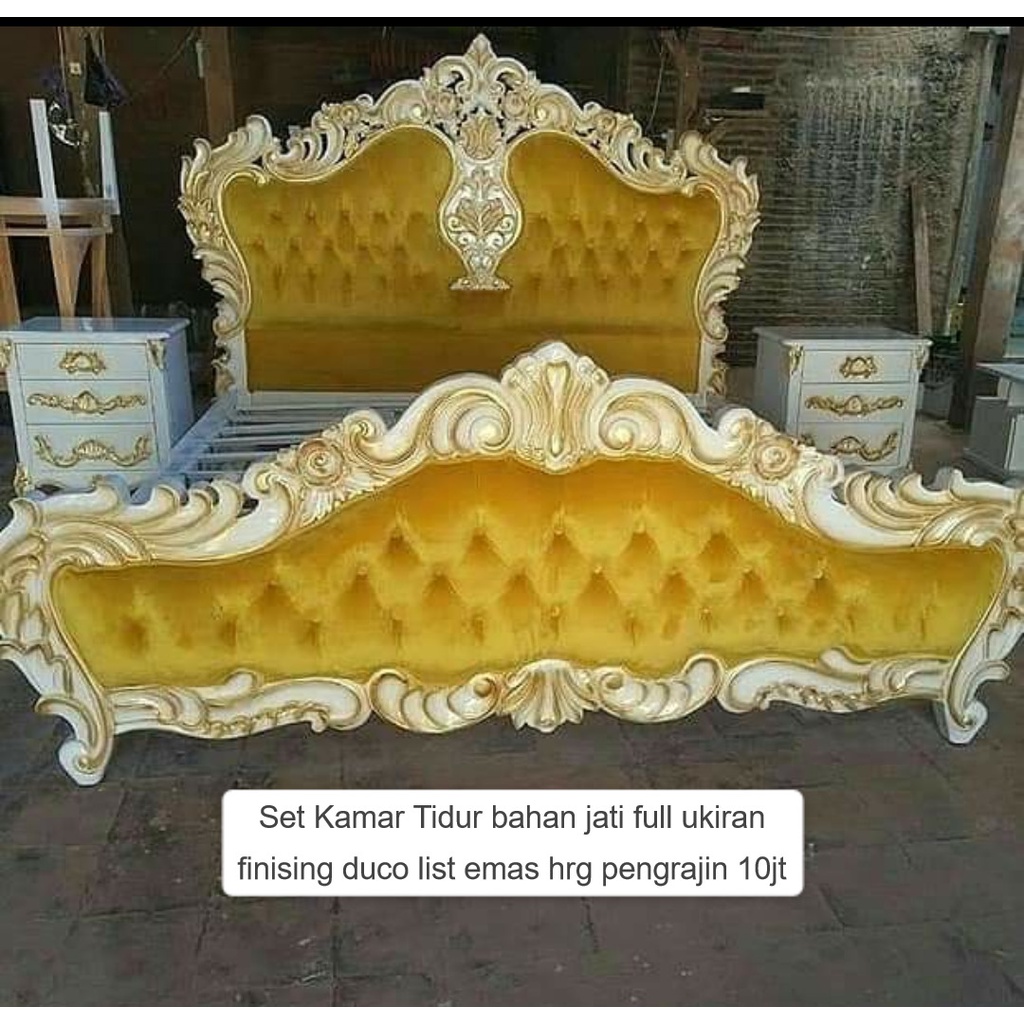 Furniture FX016 Set kamar tidur jati full ukiran finising duco