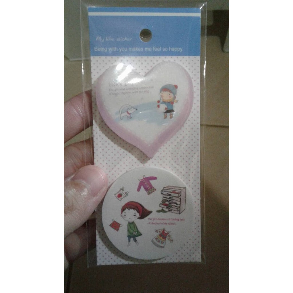

Sticker kertas bergambar, post it aneka warna, stick it