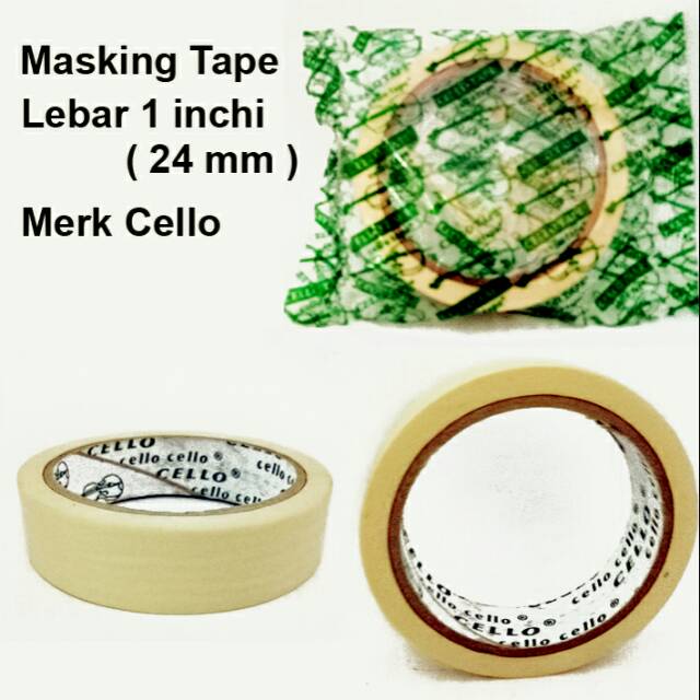 

Isolasi masking tape cello 1in
