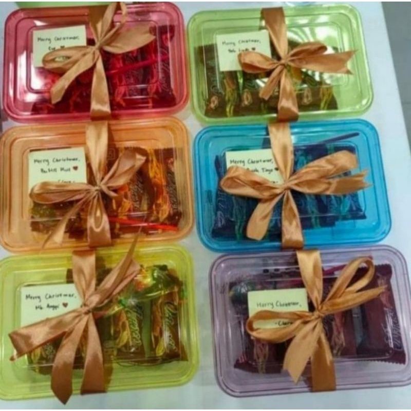 Medan Termurah (Satu set isi 6 pcs Warna warni) Thinwall 750ml anti pecah/kotak makanan rectngle/Thinwall envi anti pecah