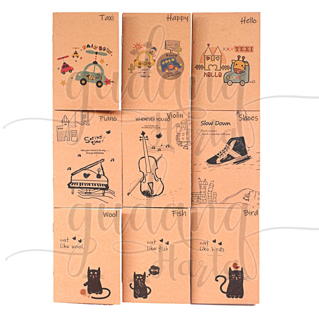 

Notebook Mini Vintage Cat Music Taxi Buku Tulis Catatan Kecil DIY Scrapbook GCC 308323