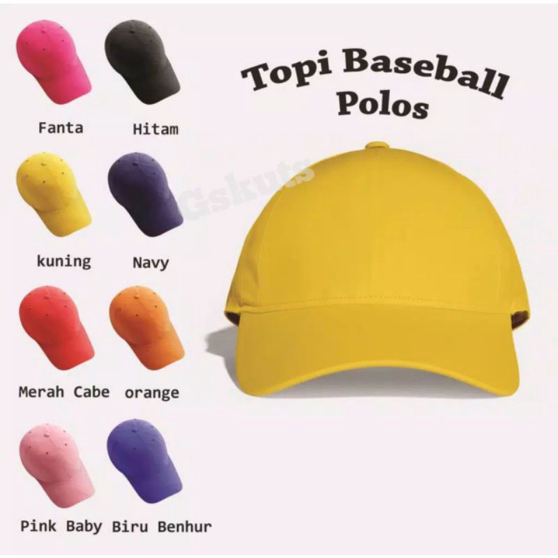 topi polos baseball bahan twil grosir bandung