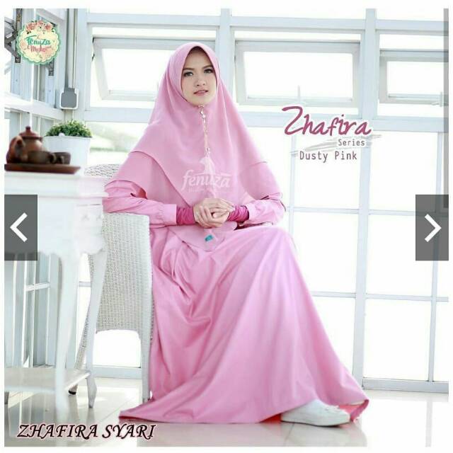 Zhafira Syar'i, Stelan Baju Syar'i Wanita, Gamis+kerudung Syar'i, Gamis wanita Murah