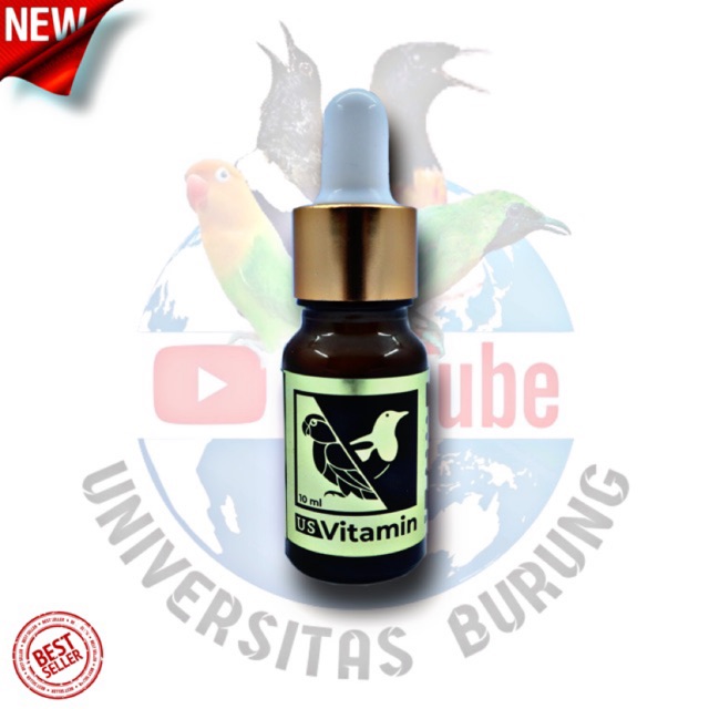 Vitamin US original obat vitamin burung kicau lovebird murai kacer cucak ijo cendet